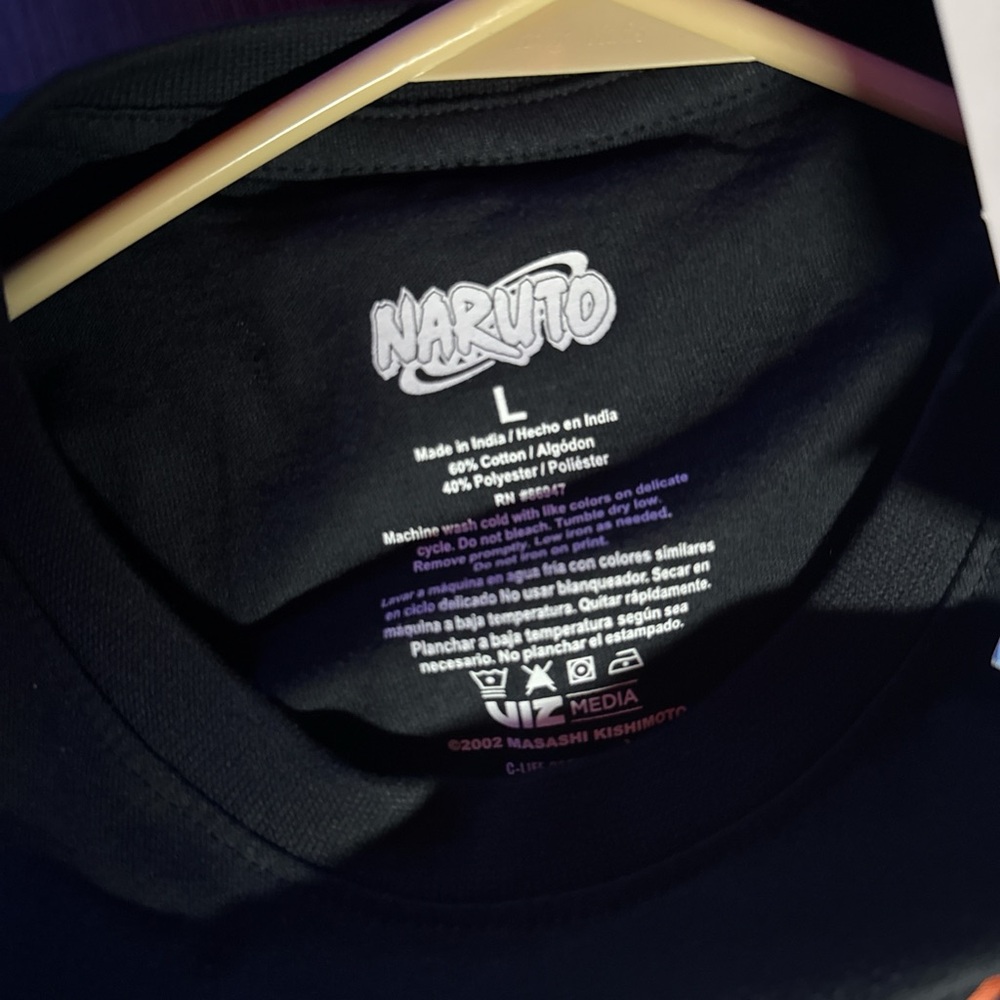 Naruto Black Cotton Blend T-Shirt